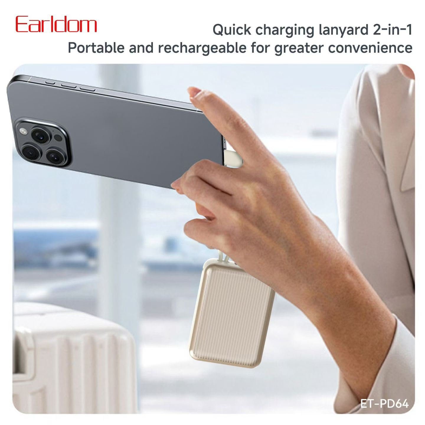 Earldom 20000mAh Portable Digital Power Bank with Smart Display – ET-PD64 - Image 3