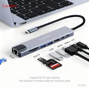 Earldom 8-in-1 Multi-Port Expansion Dock with 4K HDMI & PD Fast Charging – ET-W41