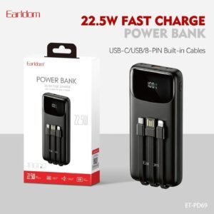 EARLDOM BUILT-IN CABLES POWER BANK 10000mah ET-PD69