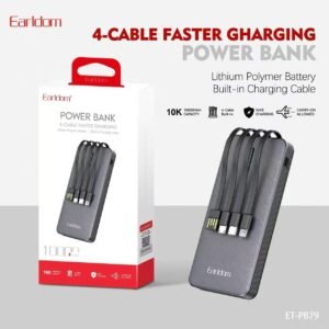 EARLDOM 4 CABELS FAST CHARGING POWER BANK ET-PB79