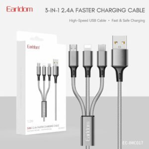 EARLDOM 3-IN-1 2.4A FAST CHARGING CABLE EC-IMC017